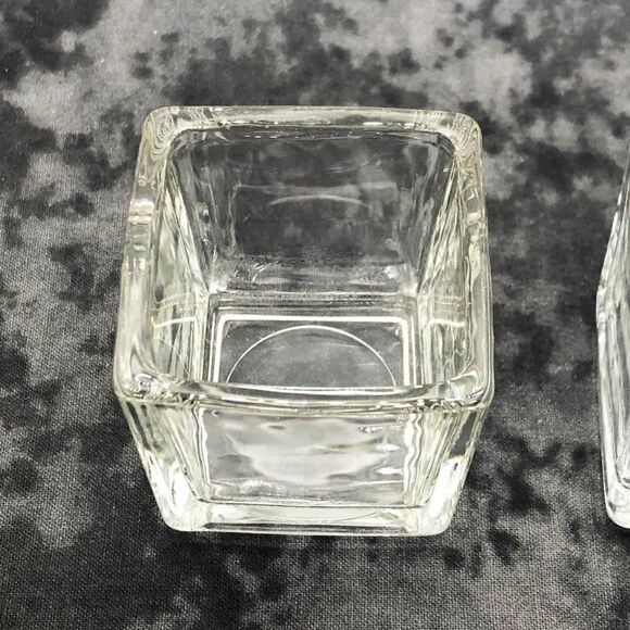 🔮 5/$25 Vintage Glass Square Candle/Matchstick Holders - Picture 2 of 7